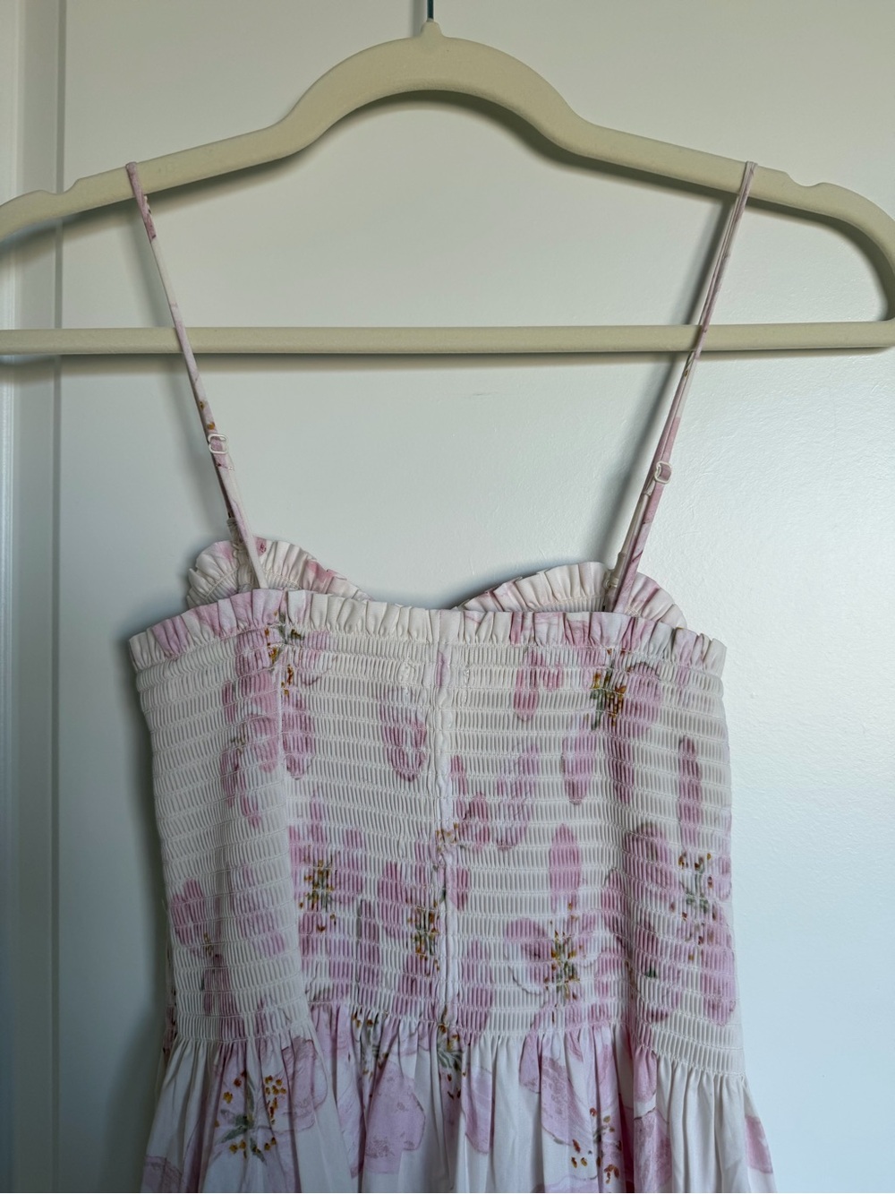 H&M Light Pink Floral Smocked Midi Dress - Picture 5 of 10